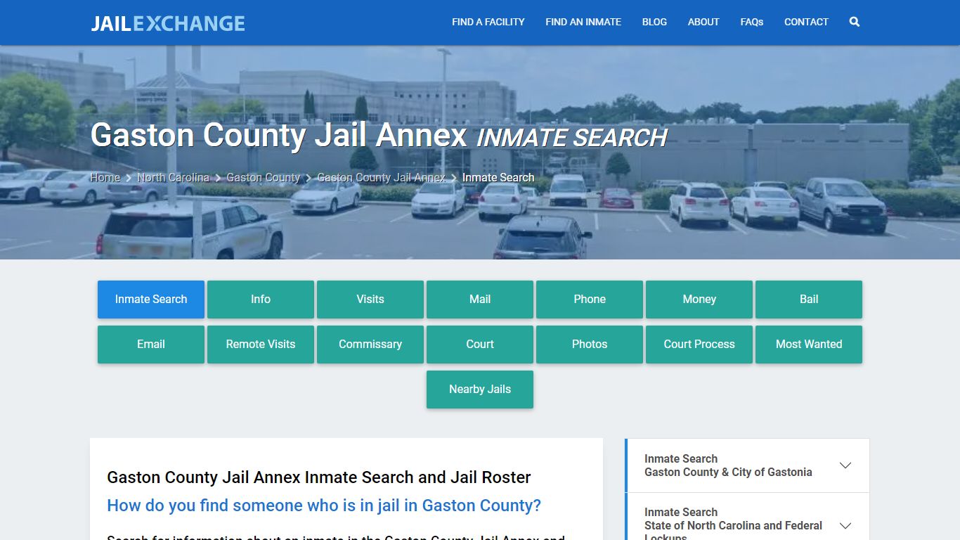 Inmate Search: Roster & Mugshots - Gaston County Jail Annex, NC